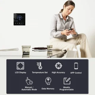Programmeerbare WiFi-thermostaat voor waterverwarming