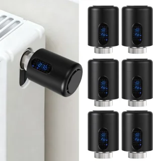 Radiator thermostaat wifi zwart 6-pack