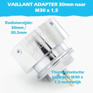 Radiatoradapter M30 x 1,5 thermostaatventiel 30 mm