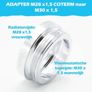 Radiatoradapter set M28 naar M30, 2 stuks