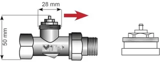 Radiatorthermostaatadapter M28 x 1,5 mm