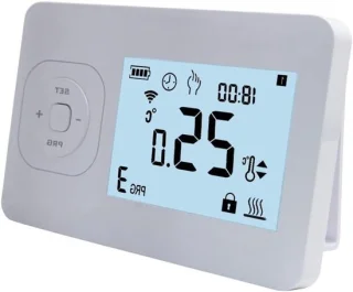 Radioklokthermostaat wit