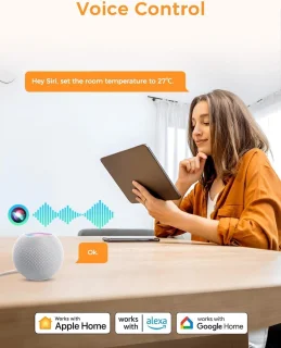 Refoss Meross Smart Wi-Fi Thermostaat voor Combi Boiler en Vloerverwarming 240V Wit