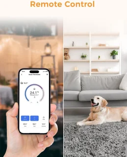 Refoss Meross Smart Wi-Fi Thermostaat voor Combi Boiler en Vloerverwarming 240V Wit