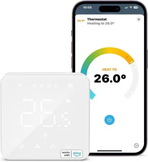 Refoss Meross Smart Wi-Fi Thermostaat voor Combi Boiler en Vloerverwarming 240V Wit