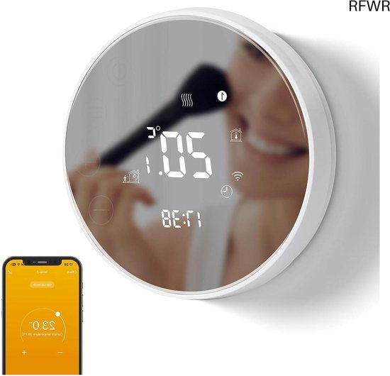 RFWR® Slimme WIFI Thermostaat Touchscreen voor Gasketels & Vloerverwarming