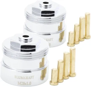 Set van 2 metalen adapters voor radiatorthermostaat M28 x 1.0 naar M30 x 1.5