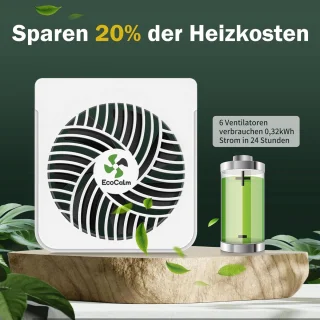 Set van 6 radiatorventilatoren voor gietijzeren radiatoren