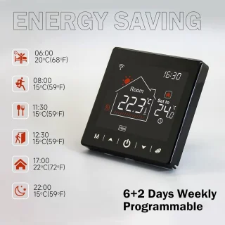 ShopGlobe Slimme Thermostaat WiFi Touchscreen
