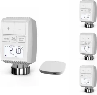 Silumen Kit 4 Thermostatische Koppen LCD Zigbee Gateway