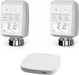 Silumen Kit 4 Thermostatische Koppen LCD Zigbee Gateway