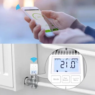 Silumen Kit 4 Thermostatische Koppen LCD Zigbee Gateway