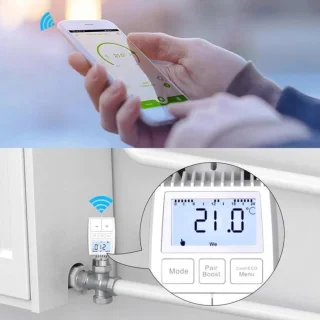 Silumen Unité thermostatische kop met LCD-scherm universal