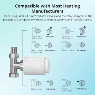 Slim Zigbee Thermostaatventiel voor Radiator