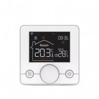 Slimme Draadloze Thermostaat met Draaiknop en RF Ontvanger