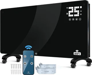 Slimme Glasconvector WiFi Touchscreen elektrische verwarming