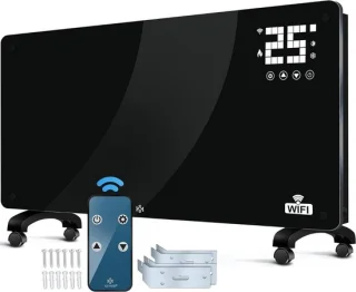 Slimme Glasconvector WiFi Touchscreen elektrische verwarming