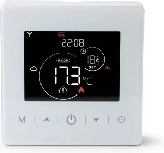 Slimme Opbouw Thermostaat 3AMP Wit 2-draads aansluiting
