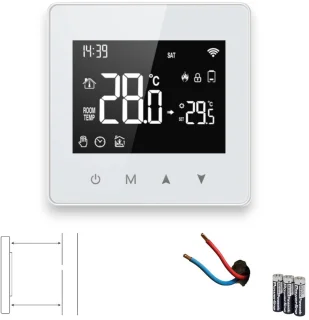 Slimme Opbouw Thermostaat Wit 3amp USB-C 2-draads