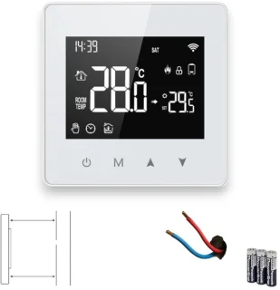 Slimme Opbouw Thermostaat Wit 3amp USB-C 2-draads