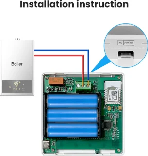 Slimme Opbouw Thermostaat Wit 3amp USB-C & AAA