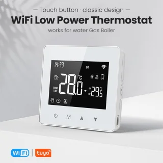 Slimme Opbouw Thermostaat Wit 3amp USB-C & AAA