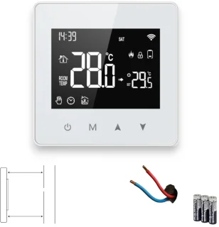 Slimme Opbouw Thermostaat Wit 3amp USB-C & AAA