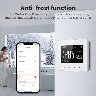 Slimme Opbouw Thermostaat Wit 3amp USB-C & AAA