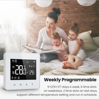 Slimme Opbouw Thermostaat Wit 3amp USB-C & AAA