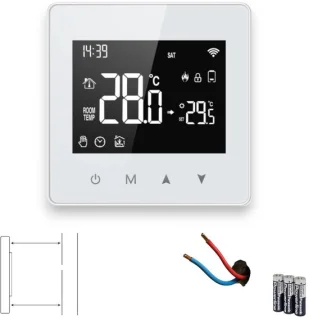 Slimme Opbouw Thermostaat Wit 3amp USB-C & AAA