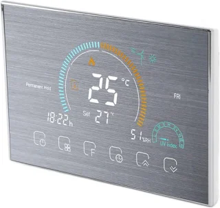 Slimme programmeerbare thermostaat 15 mm zilver