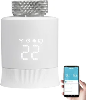 Slimme radiatorknop digitale thermostaat wit