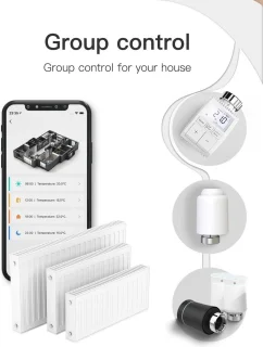 Slimme radiatorknop set wit