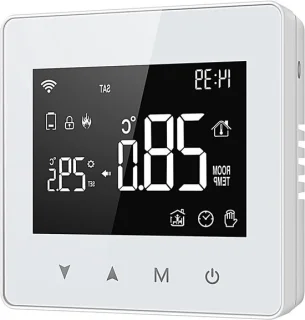 Slimme thermostaat digitale regelaar 86 x 86 cm wit
