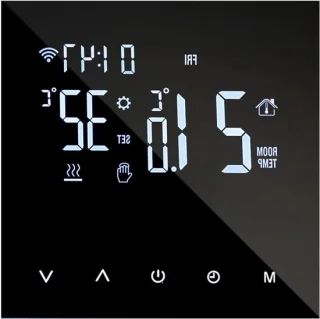 Slimme thermostaat digitale temperatuurregelaar wit