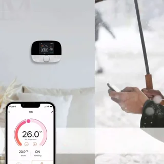 Slimme Thermostaat Draaiknop Wit 3amp