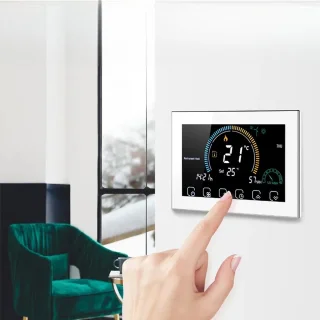 Slimme Thermostaat Inbouw 3amp 4-Draads Wit Vierkant
