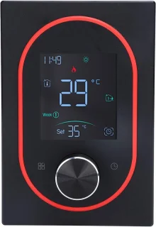 Slimme thermostaat inbouw zwart