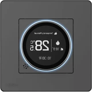 Een slimme thermostaatknop die uw verwarming naar een hoger niveau tilt