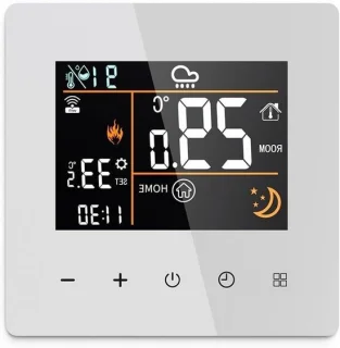 Slimme thermostaat met hygrometer, wit
