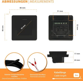 Slimme thermostaat met vloersensor