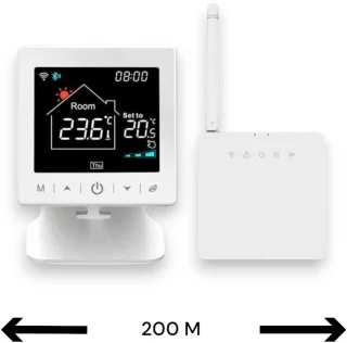 Slimme Thermostaat RF Wit 3amp USB-C AAA Voeding