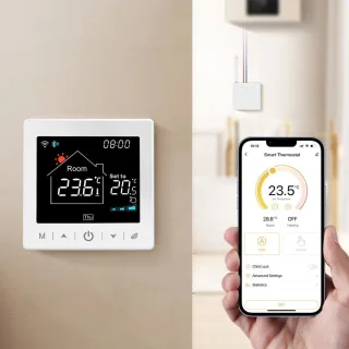 Slimme Thermostaat RF Wit 3amp USB-C AAA Voeding