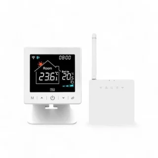 Slimme Thermostaat RF Wit 3amp USB-C AAA Voeding