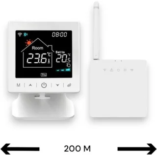 Slimme Thermostaat RF Wit 3amp USB-C AAA Voeding