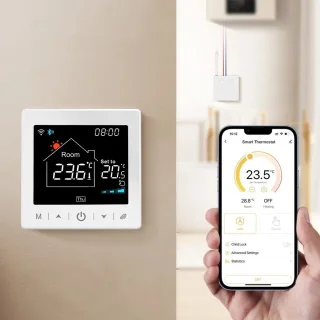 Slimme Thermostaat RF Wit 3amp USB-C & AAA Voeding