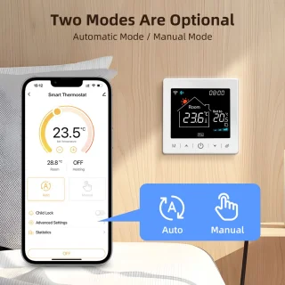 Slimme Thermostaat RF Wit 3amp USB-C & AAA Voeding