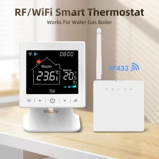 Slimme Thermostaat RF Wit 3amp USB-C & AAA Voeding