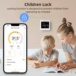 Slimme Thermostaat RF Wit 3amp USB-C & AAA Voeding