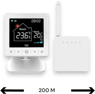 Slimme Thermostaat RF Wit 3amp USB-C & AAA Voeding